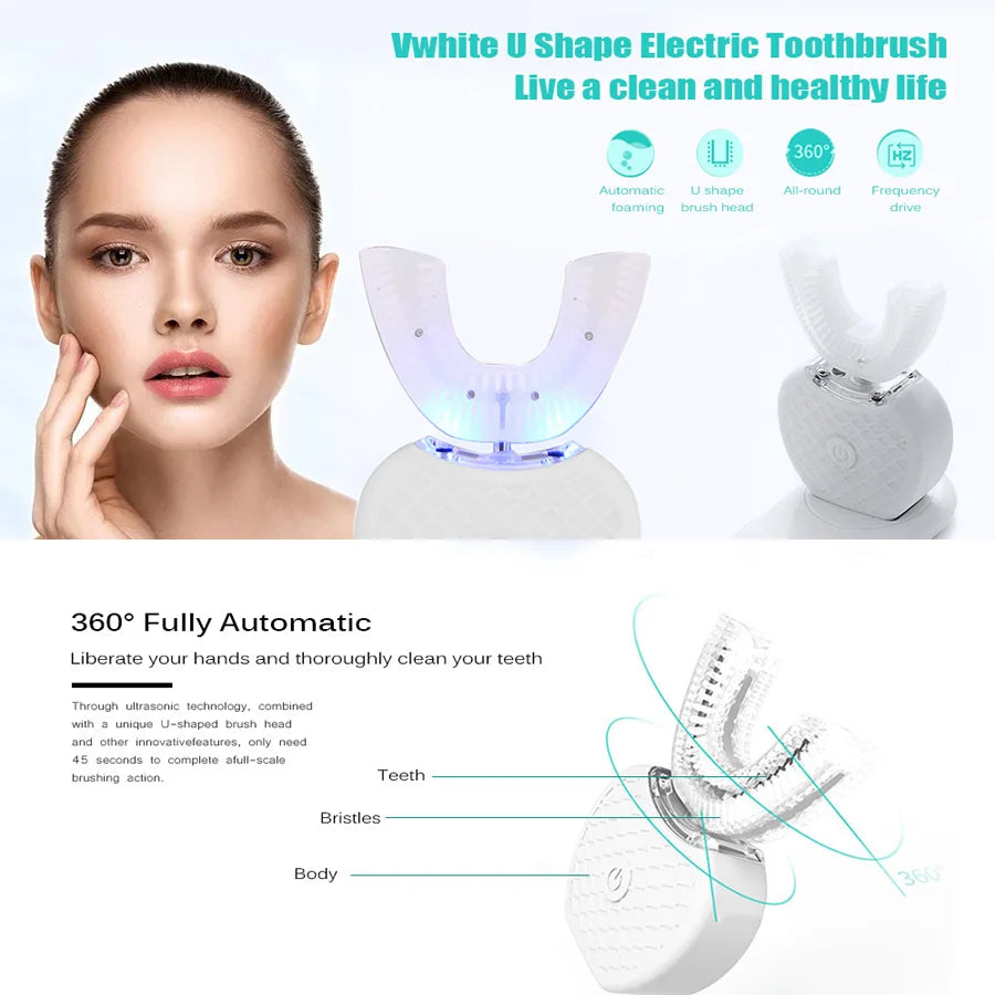 U shaped automatic toothbrush